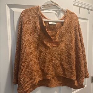 Carly Jean Los Angeles, Women's Burnt Orange Oversized Sweater, XL - NWOT